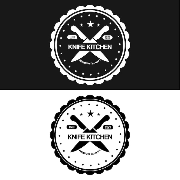 logotipo de cuchillo para icono de restaurante o logotipo o promoción de venta