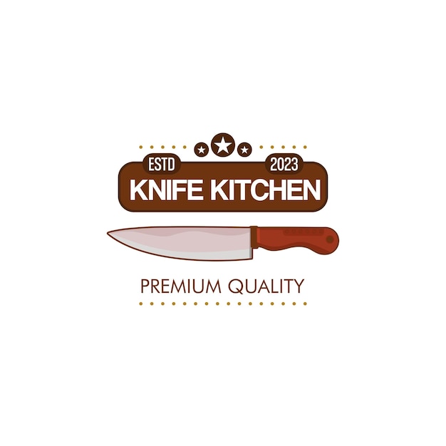 logotipo de cuchillo para icono de restaurante o logotipo o promoción de venta