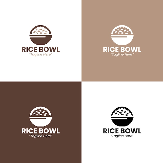 El logotipo del cuenco de arroz