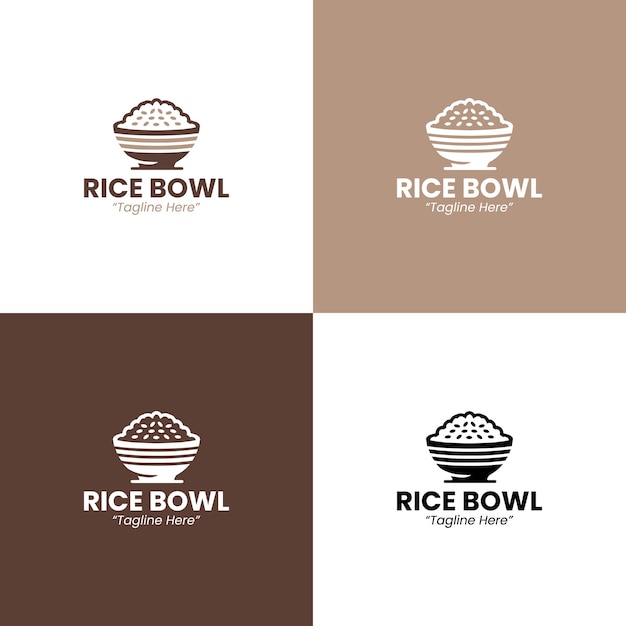 El logotipo del cuenco de arroz