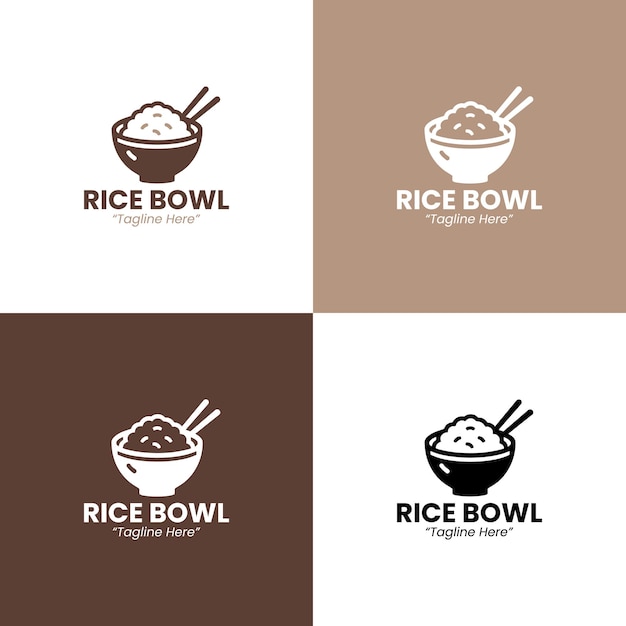 El logotipo del cuenco de arroz