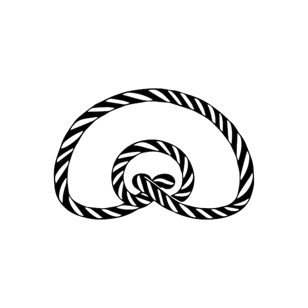 Logotipo de cuerda usando una plantilla de diseño de ilustración vectorial
