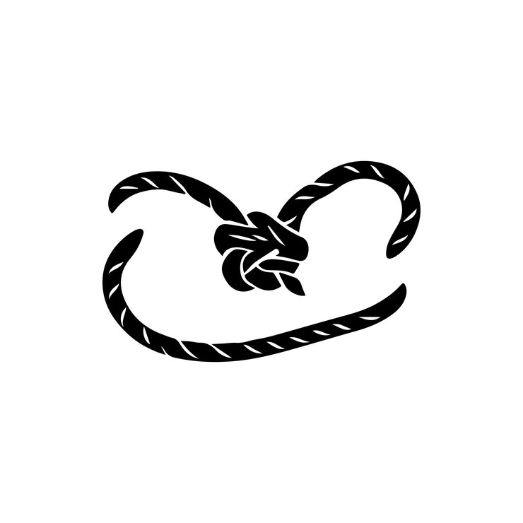 Vector logotipo de cuerda usando una plantilla de diseño de ilustración vectorial