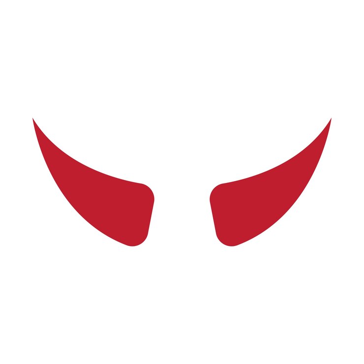 Vector logotipo de cuernos de diablo y plantilla vectorial