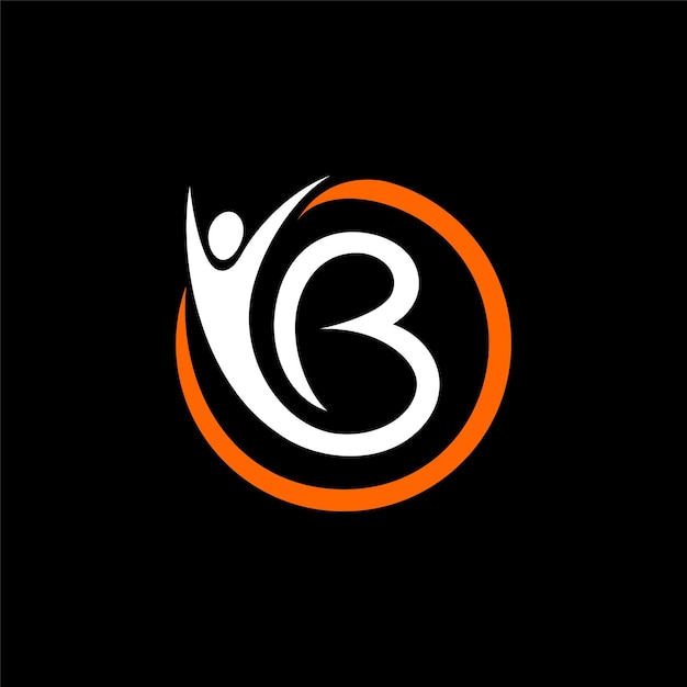 Logotipo del cuerpo con concepto de letra B
