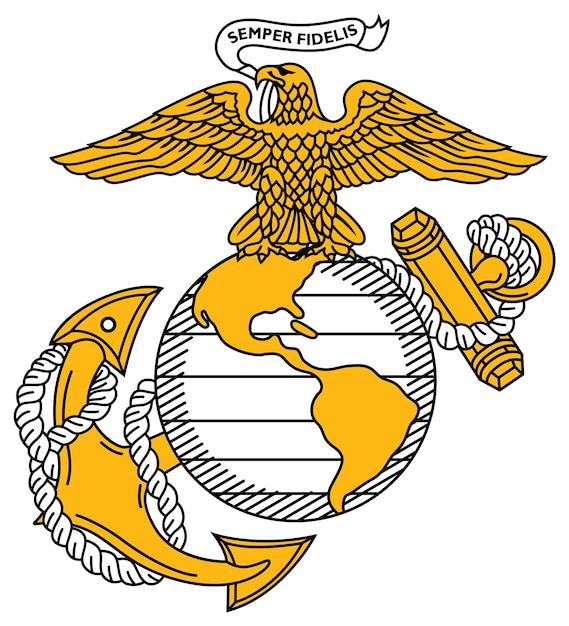 El logotipo del Cuerpo de Marines de los Estados Unidos
