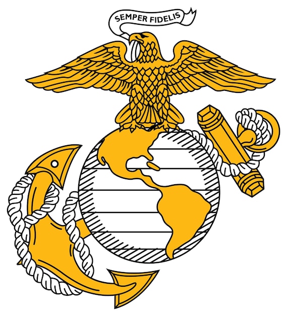 Vector el logotipo del cuerpo de marines de los estados unidos