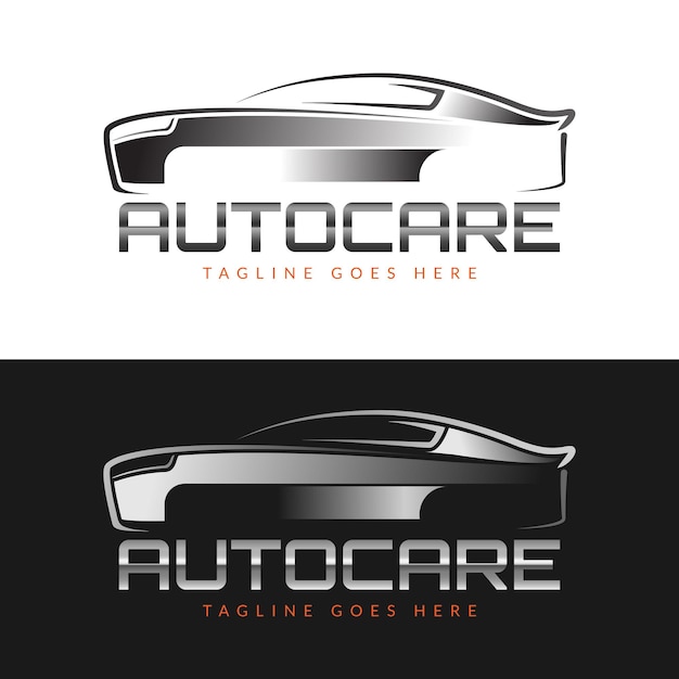 Vector logotipo de cuidado del automóvil automotriz