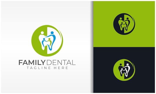 logotipo de cuidado dental familiar