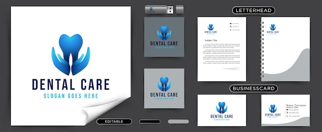 Logotipo de cuidado dental Ideas Inspiración plantilla de diseño de logotipo Ilustración vectorial aislada sobre fondo blanco
