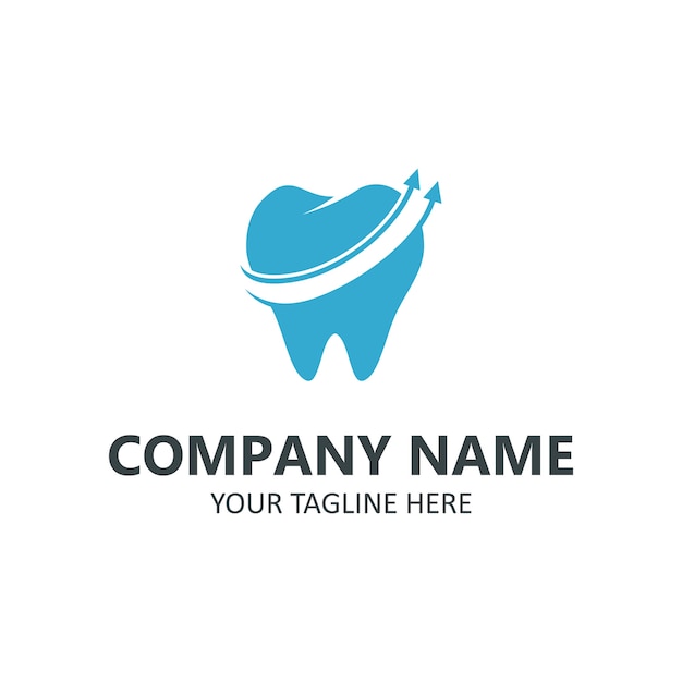 Logotipo de cuidado dental sobre fondo blanco