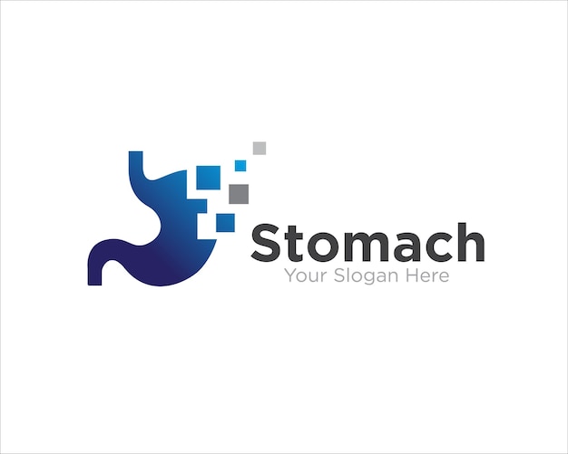 logotipo de cuidado del estómago para el servicio médico y la atención médica