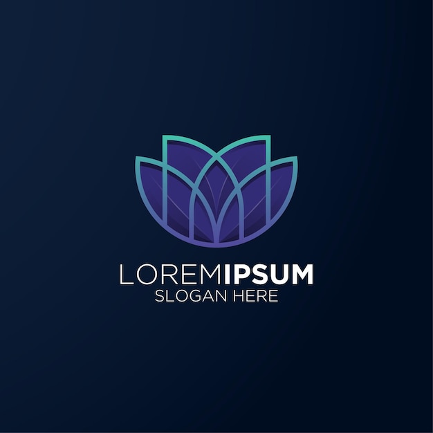 Logotipo de cuidado de hojas femeninas