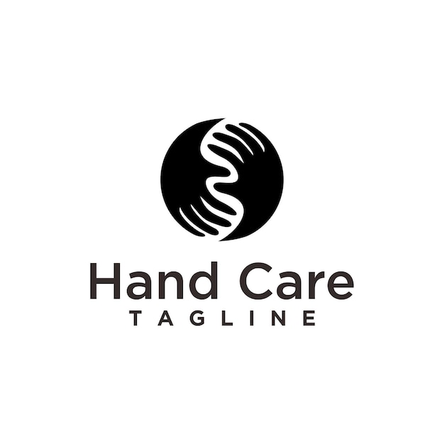 Logotipo de cuidado de manos