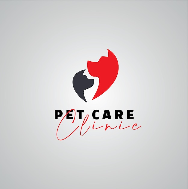 logotipo de cuidado de mascotas