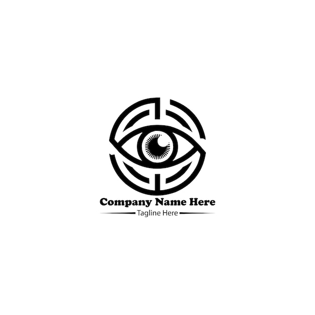 logotipo de cuidado ocular