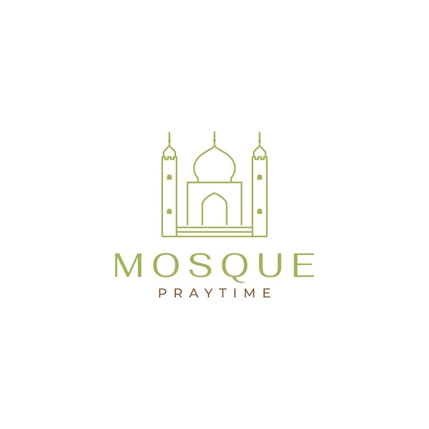 Logotipo de cúpula moderna de mezquita simple