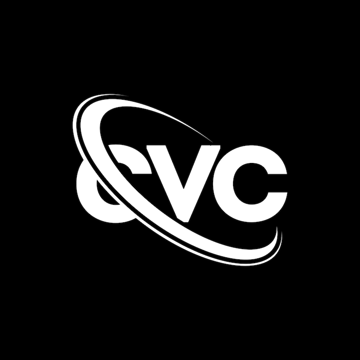 Vector logotipo de cvc: diseño de logotipo de letra cvc, iniciales, logotipo cvc vinculado con círculo y mayúscula, logotipo de monograma, tipografía cvc para negocios tecnológicos y marca inmobiliaria.