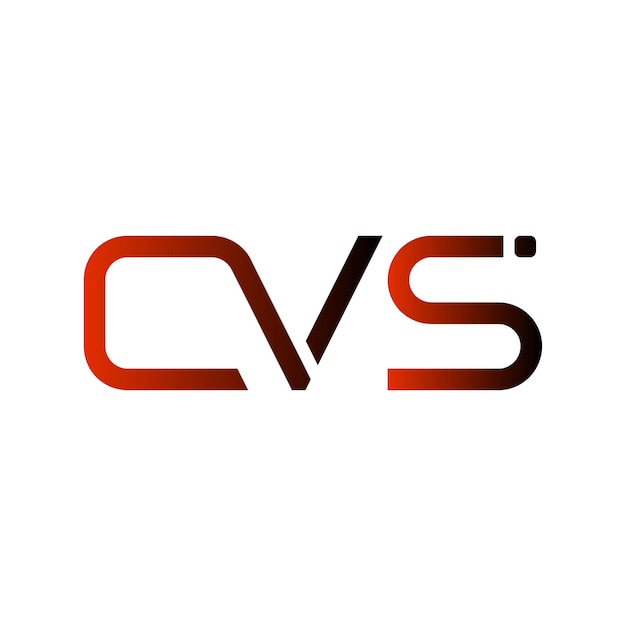 El logotipo de CVS, las letras iniciales, el diseño de la marca, el gradiente rojo, el monograma, el moderno, el minimalista, el limpio, el simple.