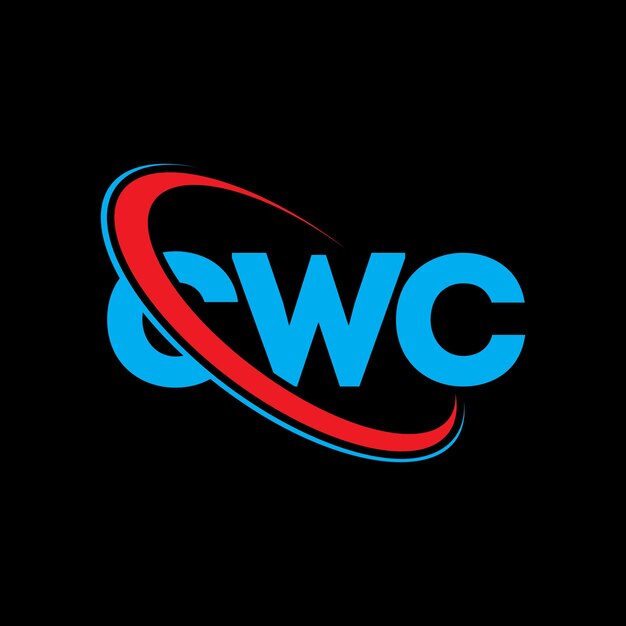 El logotipo de CWC, la letra CWC, el diseño del logotipo, las iniciales, el logotipo CWC vinculado con círculo y monograma en mayúsculas, la tipografía CWC para el negocio tecnológico y la marca inmobiliaria.