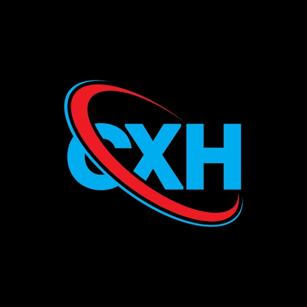 Vector logotipo de cxh cxh letra cxh diseño de logotipo de letra iniciales logotipo cxh vinculado con círculo y mayúscula logotipo de monograma cxh tipografía para negocios tecnológicos y marca inmobiliaria