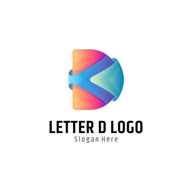 Logotipo d con forma de capa