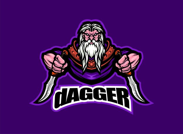 Logotipo de dagger man esport