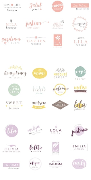 El logotipo de la dama femenina es colorido.