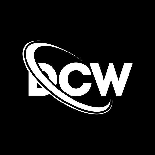 El logotipo DCW, la letra DCW, el diseño del logotipo de la carta DCW, las iniciales, el logotipo de DCW vinculado con círculo y monograma en mayúsculas, el logo de la tipografía DCW para el negocio tecnológico y la marca inmobiliaria.