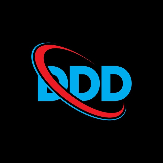 Logotipo de DDD: Diseño de logotipo de letra DDD: Iniciales: Logotipo DDD vinculado con círculo y monograma en mayúscula: Logo DDD: Tipografía para negocios tecnológicos y marca inmobiliaria.