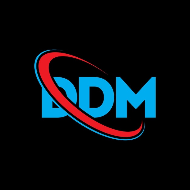Logotipo DDM (Letra DDM) Diseño de logotipo de letra DDM Iniciales Logotipo DMD vinculado con círculo y monograma en mayúscula Logotipo DMM tipografía para negocios tecnológicos y marca inmobiliaria