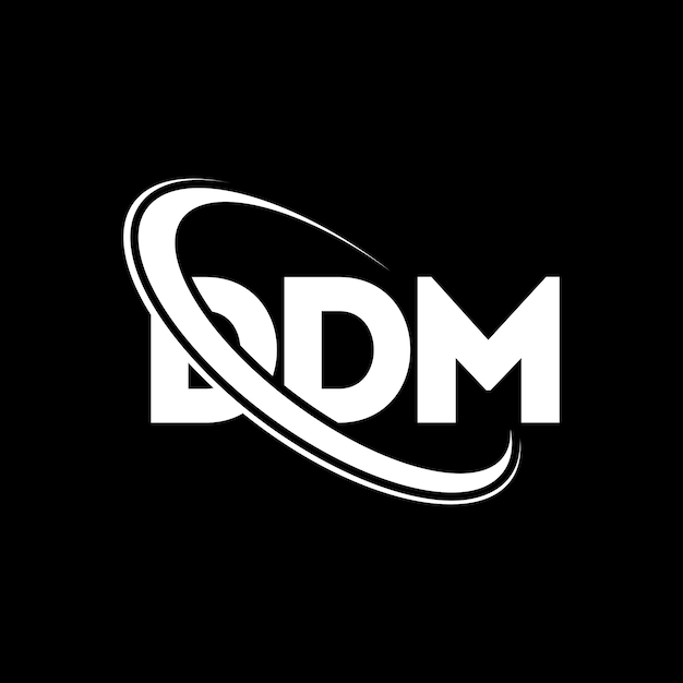 Logotipo DDM (Letra DDM) Diseño de logotipo de letra DDM Iniciales Logotipo DMD vinculado con círculo y monograma en mayúscula Logotipo DMM tipografía para negocios tecnológicos y marca inmobiliaria