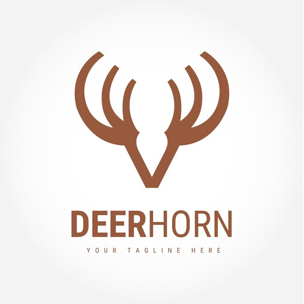 Vector logotipo de deer horn