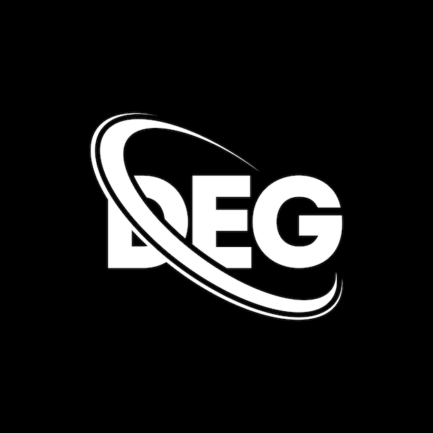 Logotipo de DEG DEG letra DEG diseño de logotipo de letra DEG iniciales DEG logotipo vinculado con círculo y mayúscula monograma logotipo DEG tipografía para negocios de tecnología y marca inmobiliaria