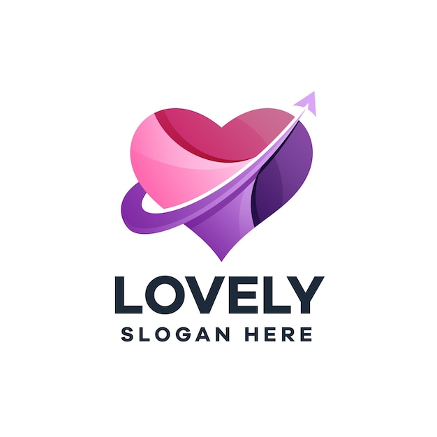 Logotipo degradado de amor profesional