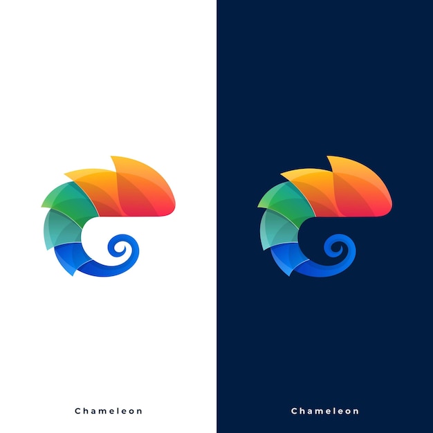 Logotipo de degradado de camaleón