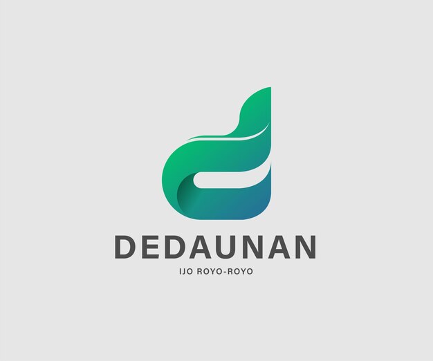 Logotipo de degradado Elemento de plantilla de diseño de logotipo de letra inicial P