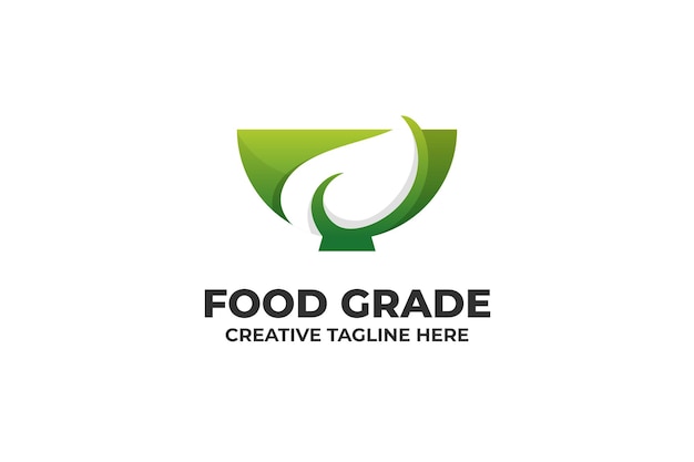 Logotipo degradado de garantía de grado alimenticio