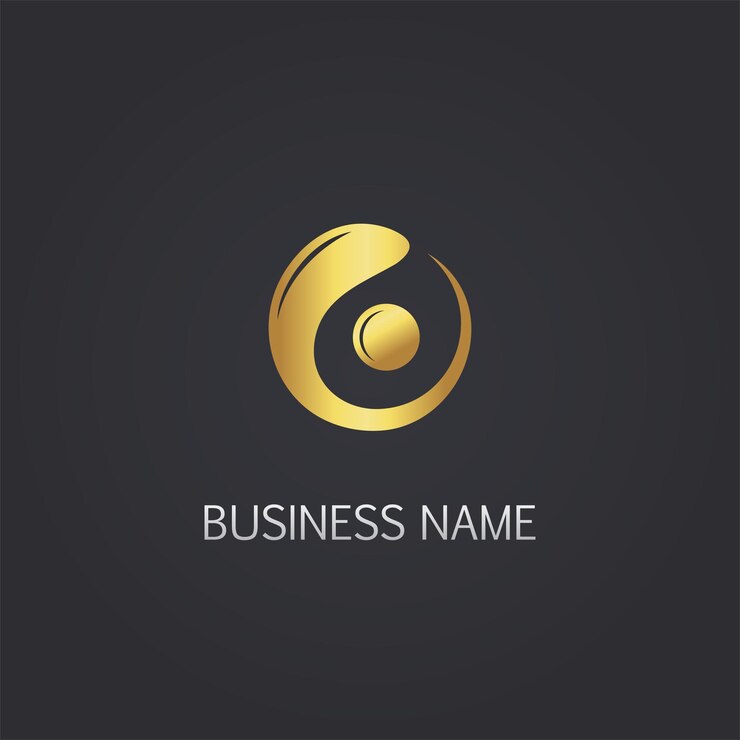 Vector un logotipo de la denominación comercial en oro
