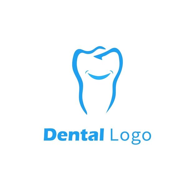 El logotipo dental de los dientes sonrientes