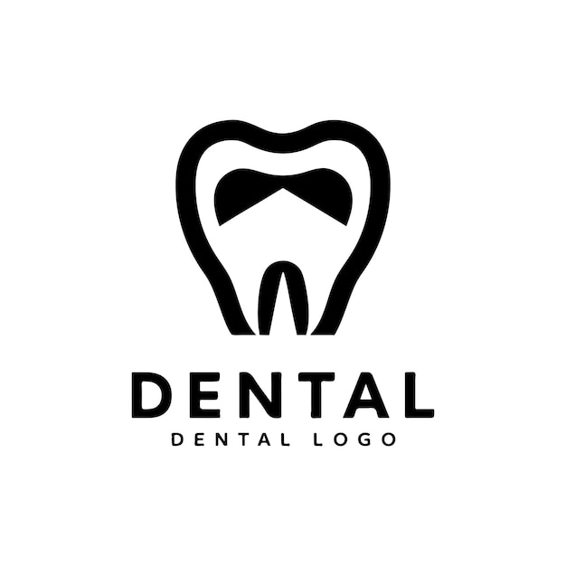 Logotipo dental de diseño plano