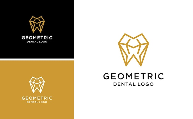 logotipo dental geométrico con plantilla de vector abstracto letra H