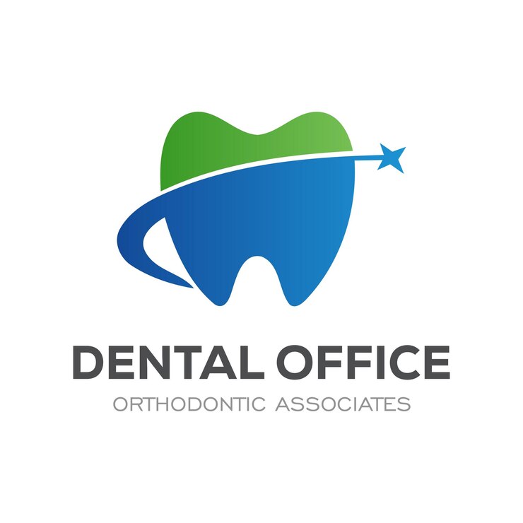 Logotipo dental moderno y colorido