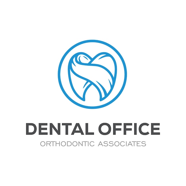 Logotipo dental moderno y colorido