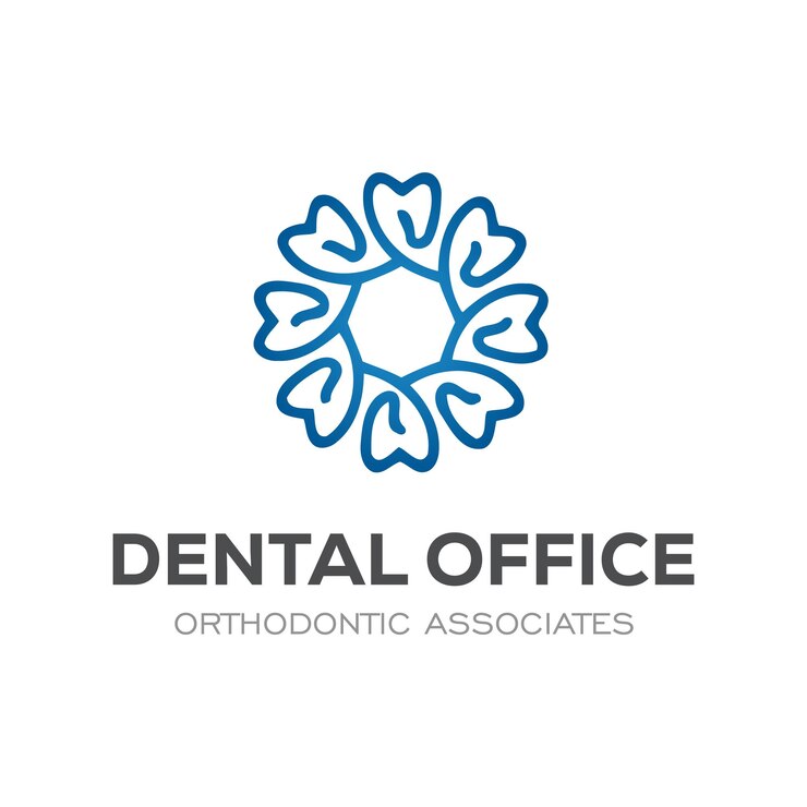 Logotipo dental moderno y colorido