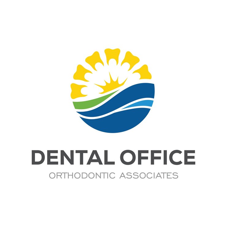 Logotipo dental moderno y colorido