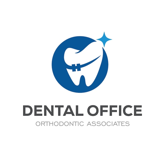 Logotipo dental moderno y colorido