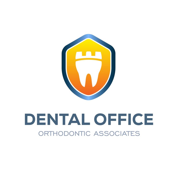 Logotipo dental moderno y colorido