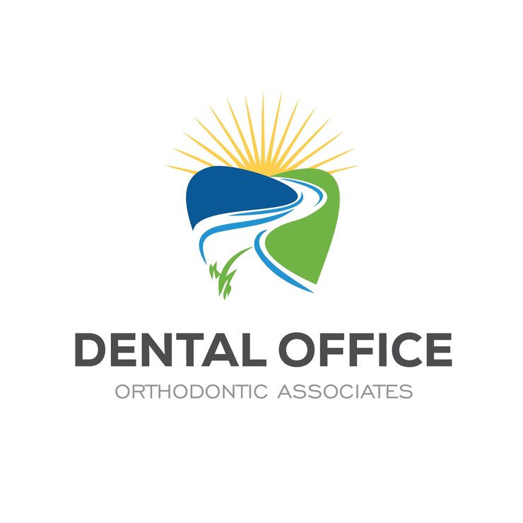 Logotipo dental moderno y colorido