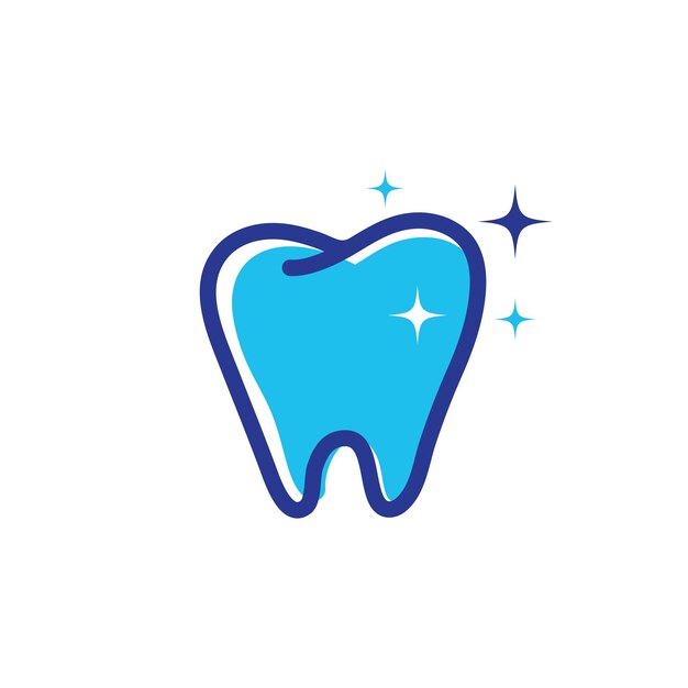 Logotipo dental, plantilla, vector